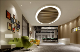 現(xiàn)代金融網(wǎng)絡(luò)公司辦公室設(shè)計